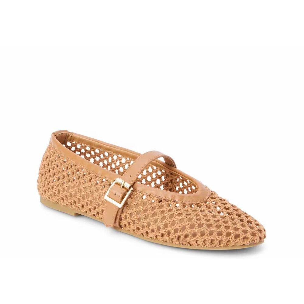 Coconuts by Matisse Nolita Mary Jane Ballet Flat. | Tan in 9